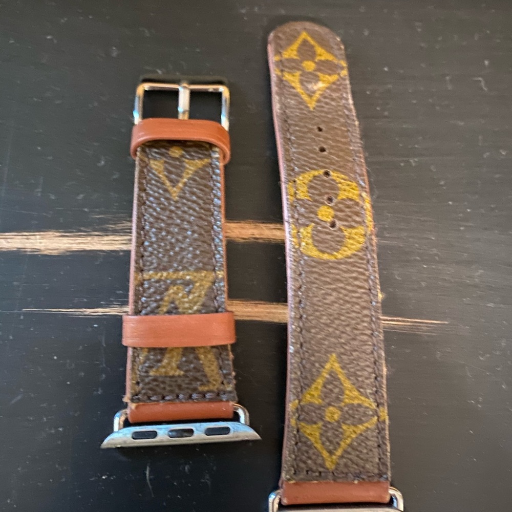 Upcycled lv Apple watch band